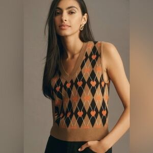 Maeve Vera Jacquard Sweater Vest, M